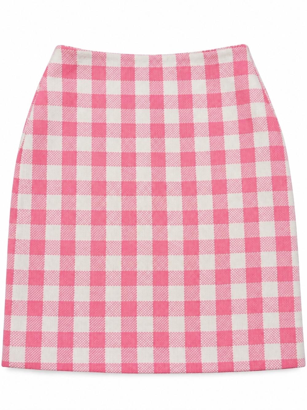 Tristan Pink & Cream Gingham Pencil Skirt – Size 4